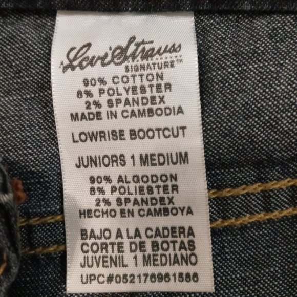 Levi Strauss Juniors size 1 medium Lowrise Bootcut jeans - Picture 4 of 4